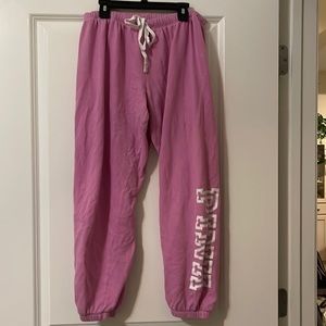 Neon pink/purple cozy sweats with drawstring!